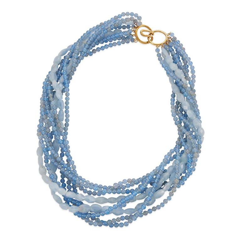 Chalcedony Beaded Necklace