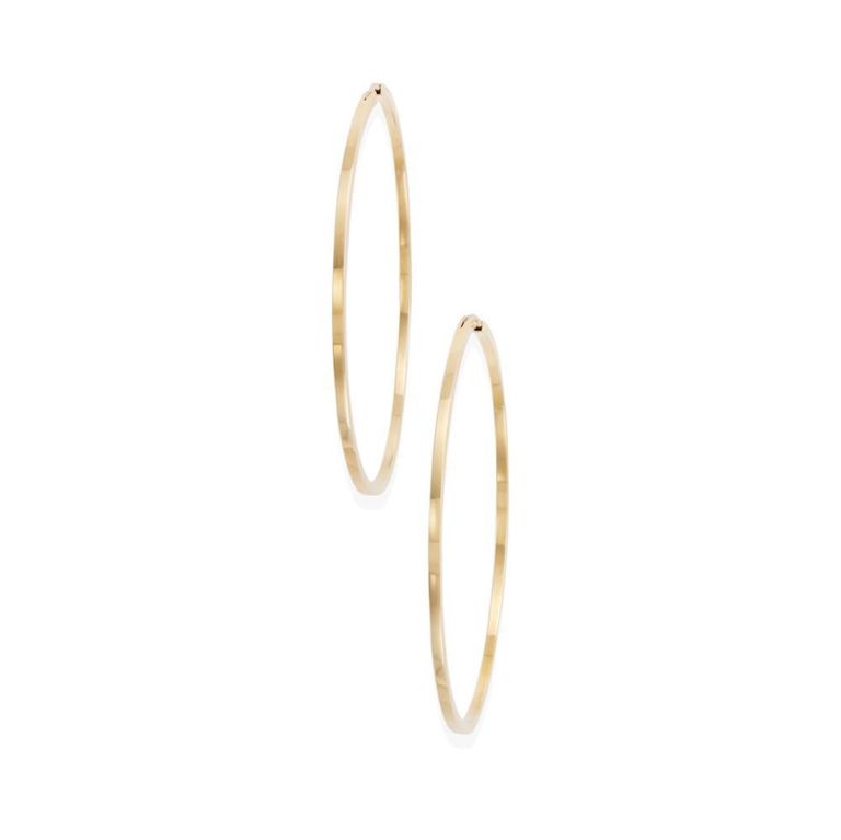 18k Yellow Gold Hoop Earrings