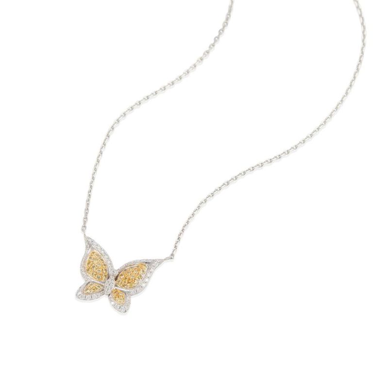 18k Gold Sapphire and Diamond Pendant Necklace