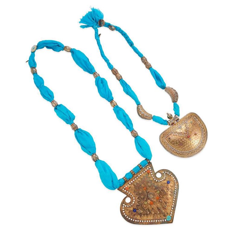 Sterling Silver Gem-Set Silk Necklaces
