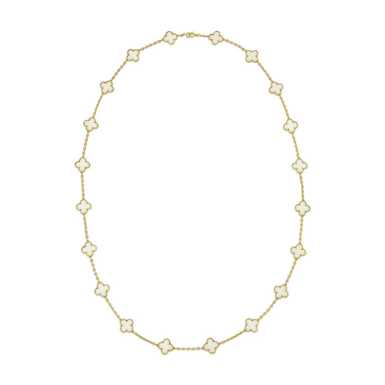 18k Yellow Gold Agate Necklace