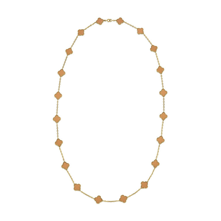 18k Yellow Gold Coral Necklace