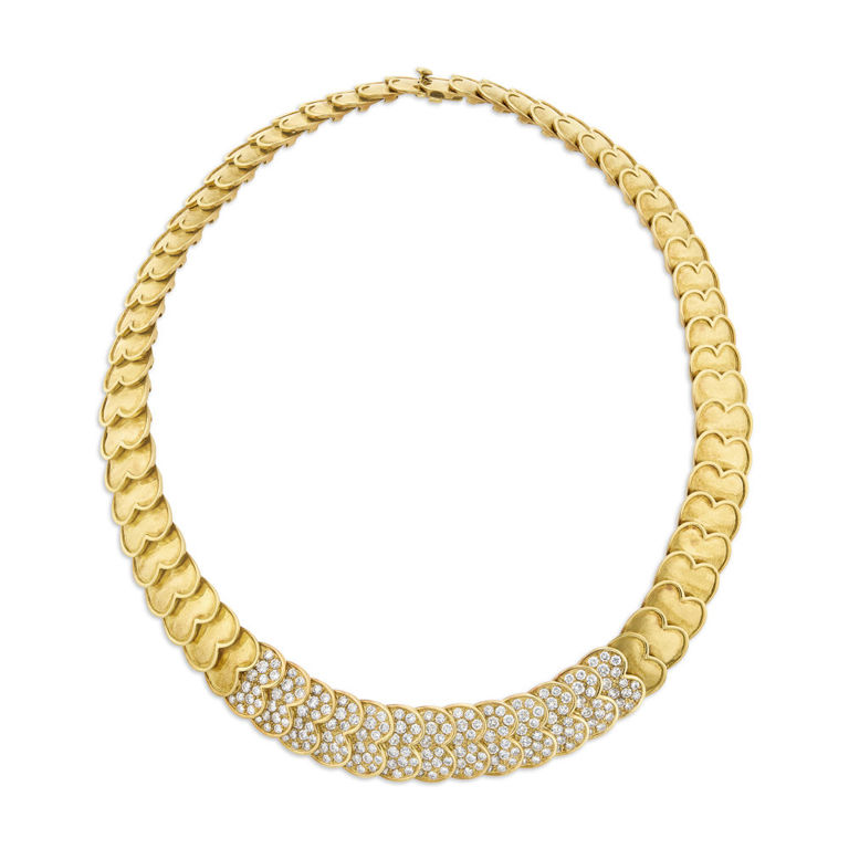 18k Yellow Gold Diamond Necklace