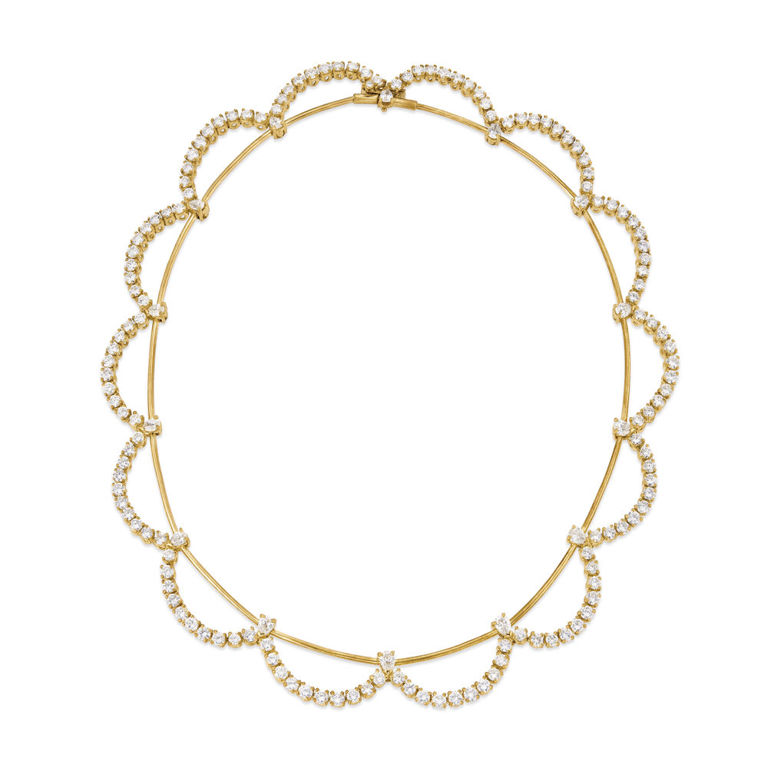 18k Yellow Gold Diamond Necklace
