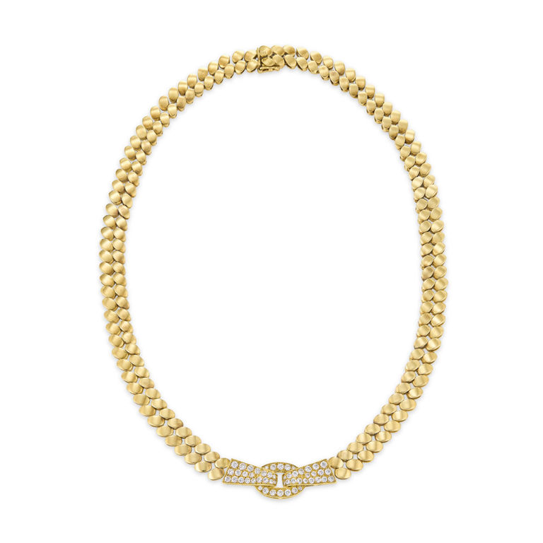 18k Yellow Gold Diamond Necklace