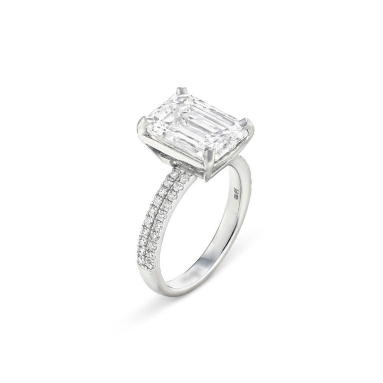 Platinum and 14k White Gold Diamond Ring