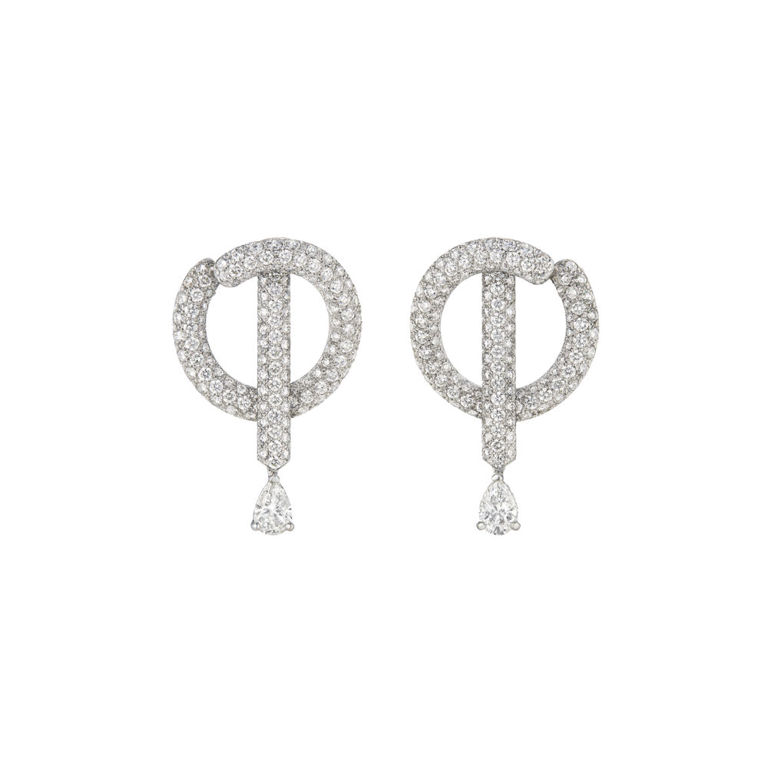 18k White Gold Diamond Earrings