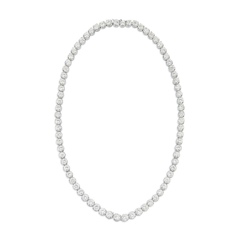 White Gold Diamond Rivière Necklace