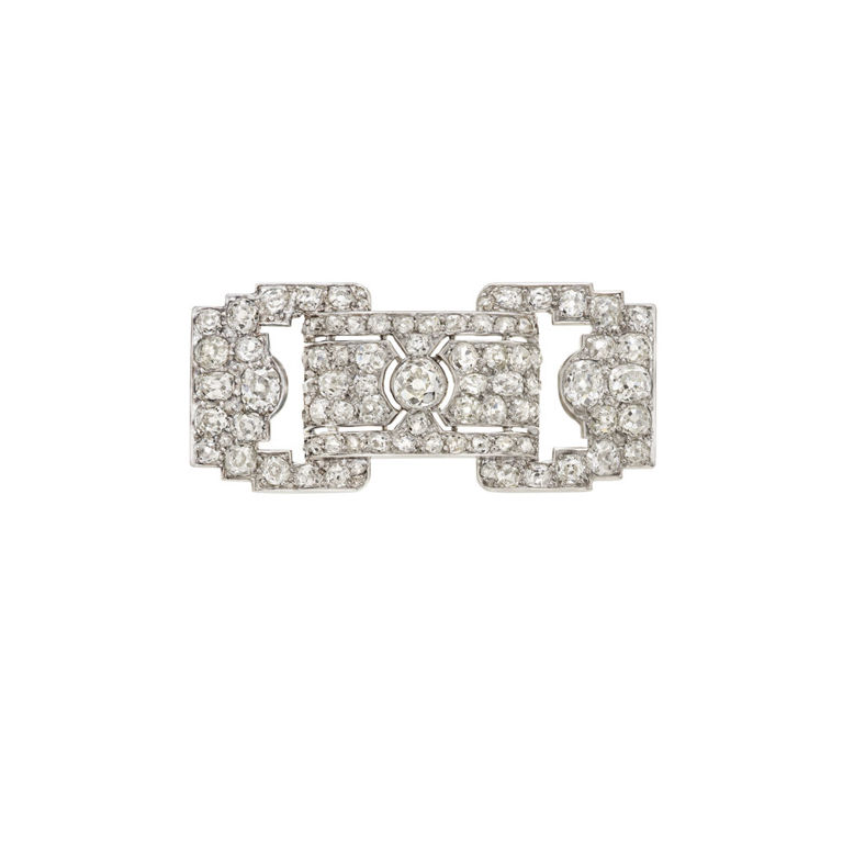 Platinum Diamond Brooch