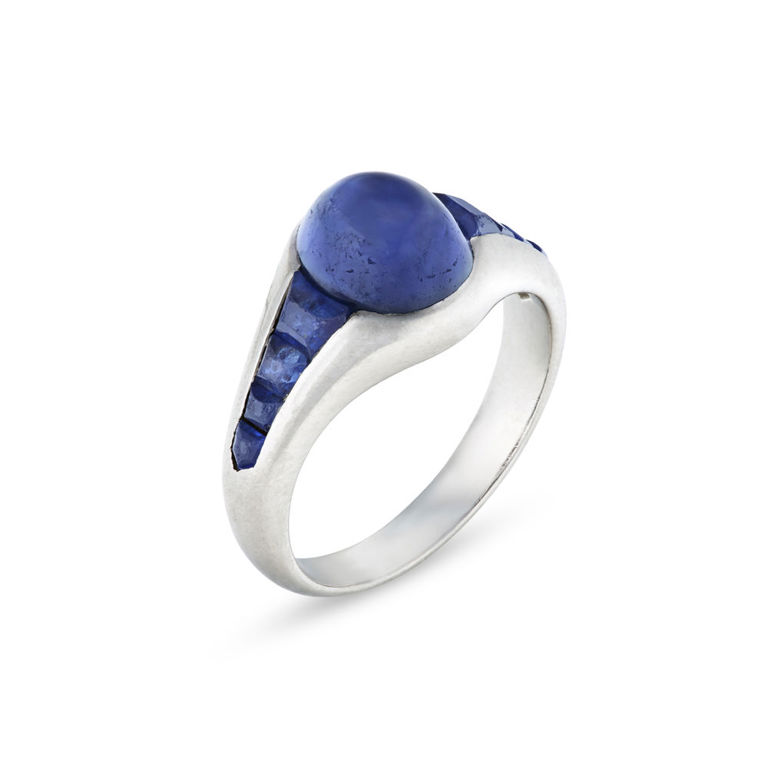 Platinum Sapphire Ring