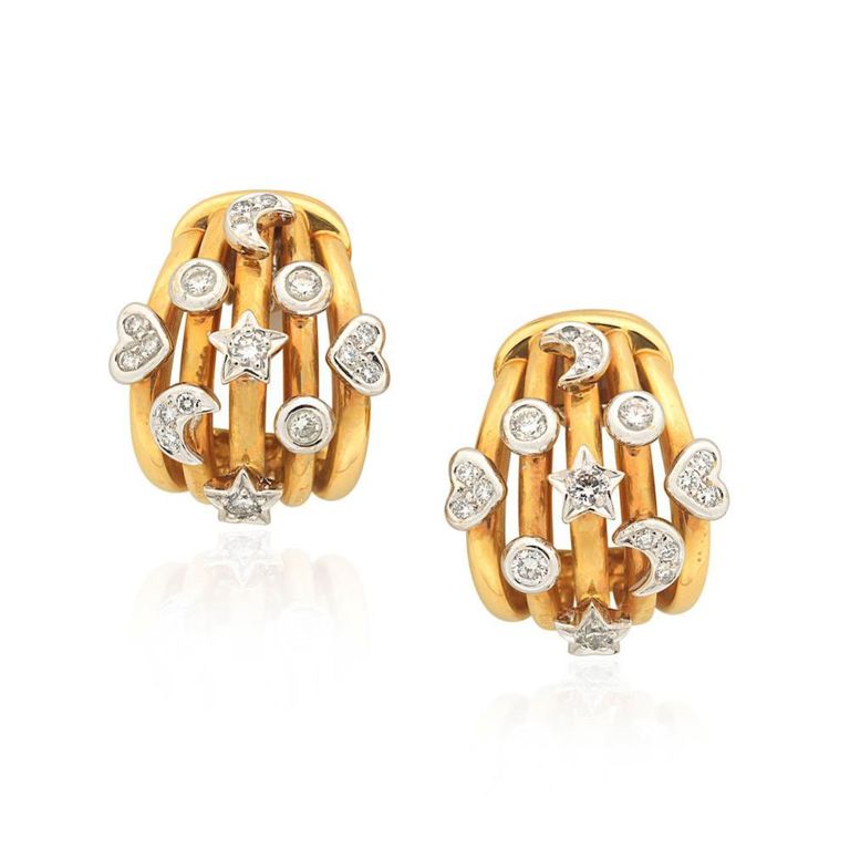17k Gold Diamond 'Serail' Earrings