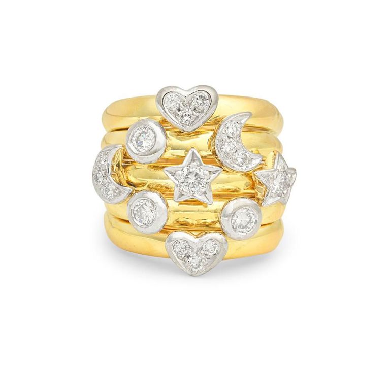 18k Gold Diamond "Serail" Ring