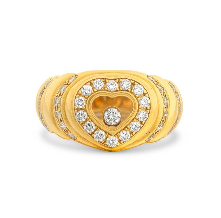 18k Gold Diamond "Happy Diamonds" Ring