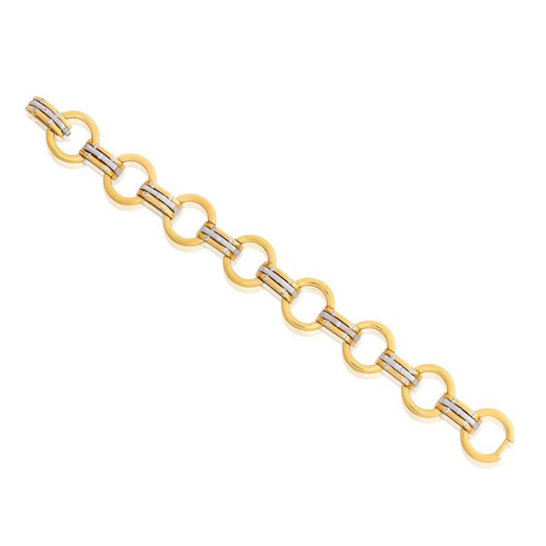18k Two-Tone Gold Diamond Bracelet