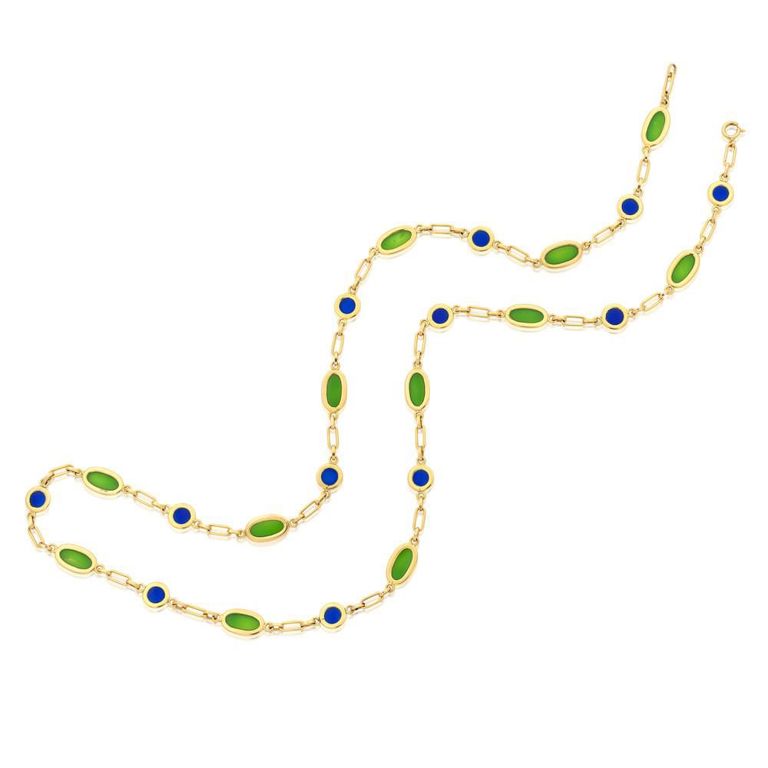 18k Gold Vari-Coloured Paste Longchain