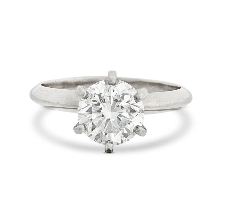 14k Gold Diamond Single-Stone Ring