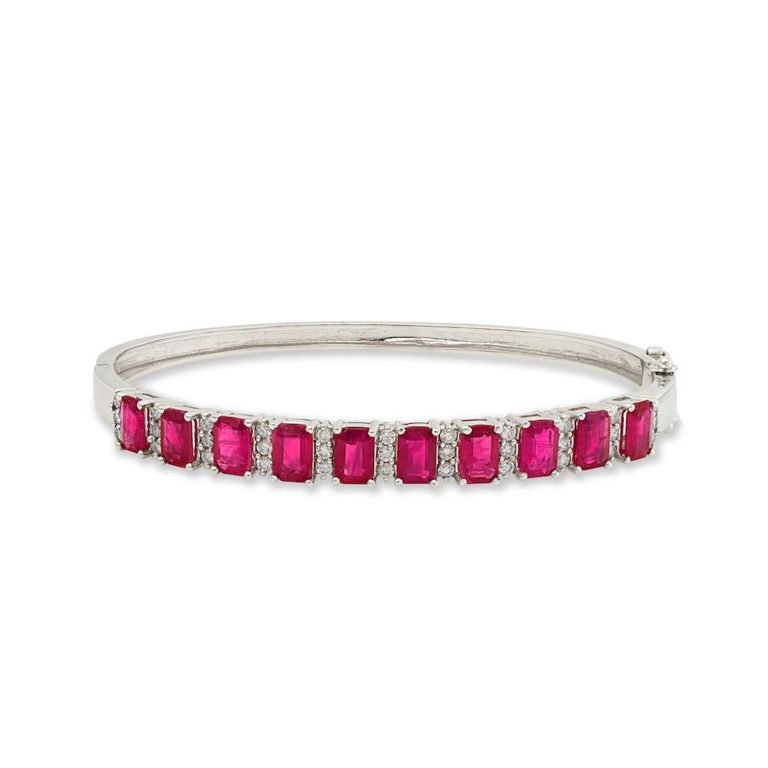 Ruby and Diamond Bangle