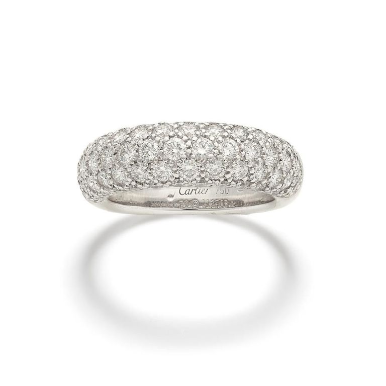 18k Gold Diamond Bombé Ring