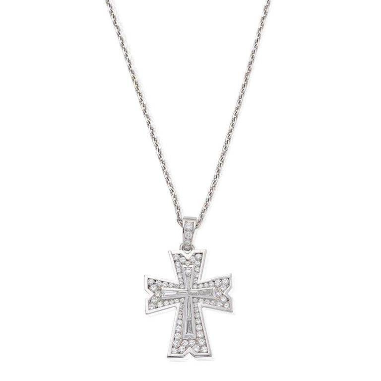 Diamond Cross Pendant Necklace