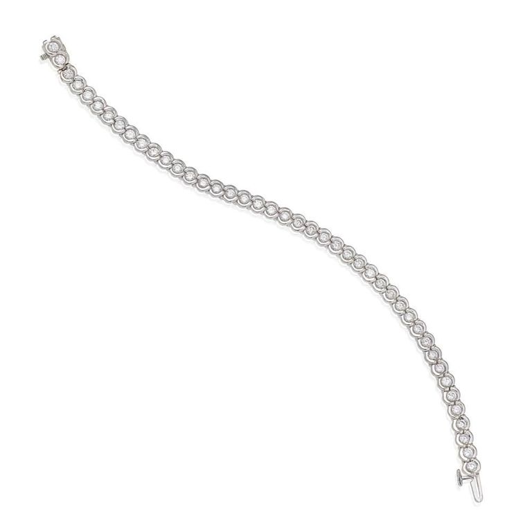 17k Gold Diamond Line Bracelet