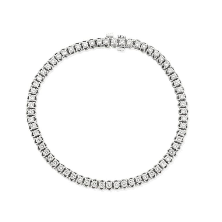 17k Gold Diamond Line Bracelet