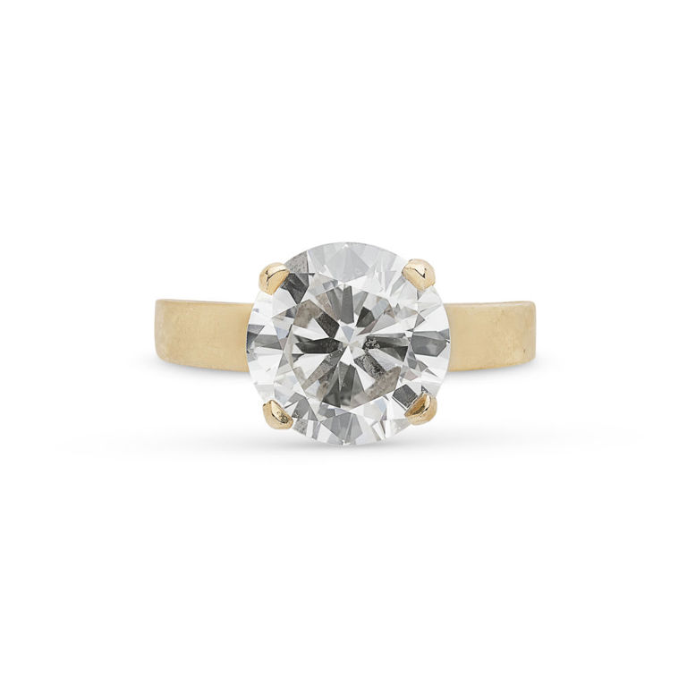 18k Yellow Gold Diamond Solitaire Ring