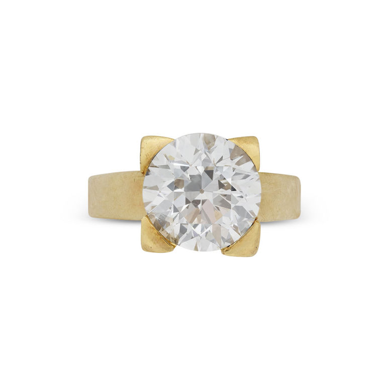 18k Yellow Gold Diamond Solitaire Ring