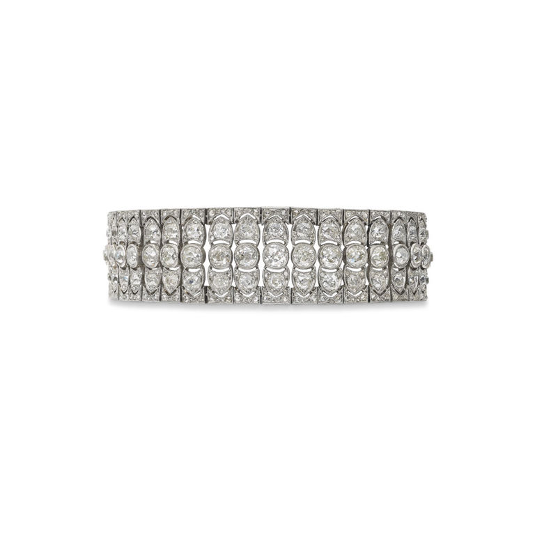 Platinum and 18k White Gold Diamond Bracelet
