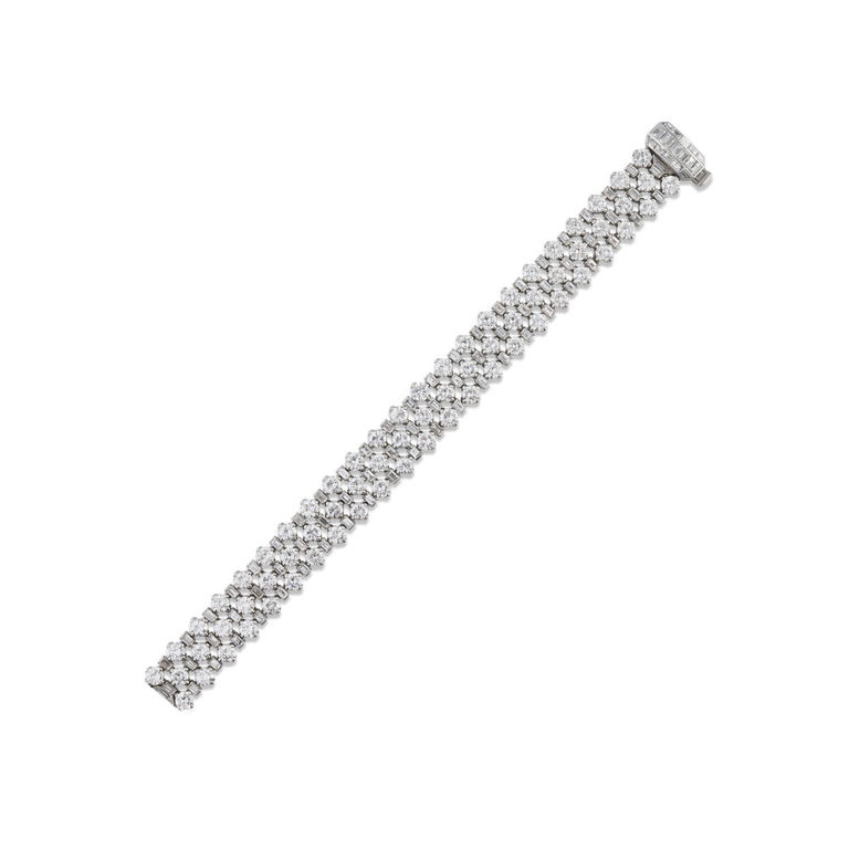 Platinum and 18k White Gold Diamond Bracelet