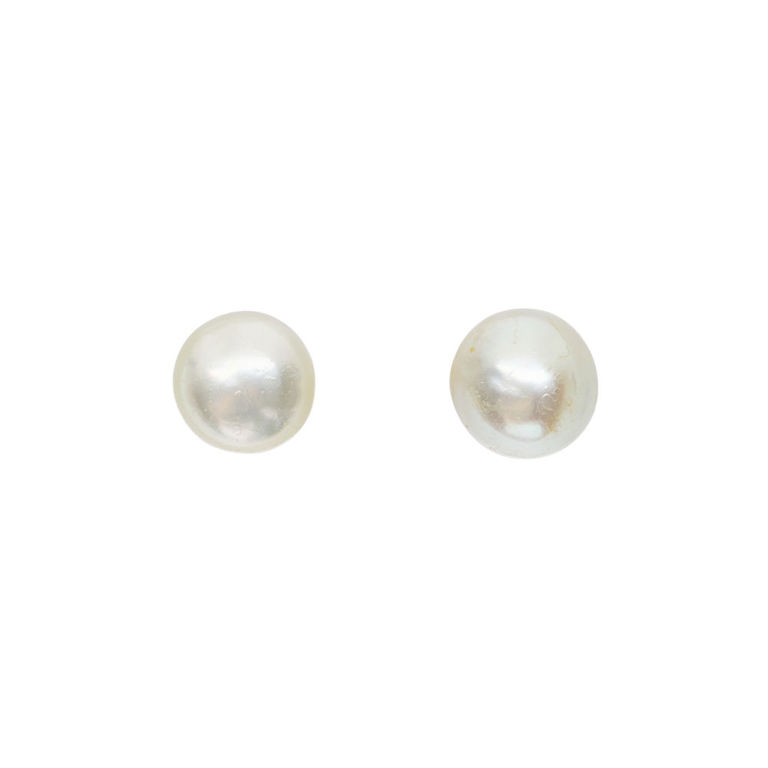 18k Yellow Gold Pearl Stud Earrings