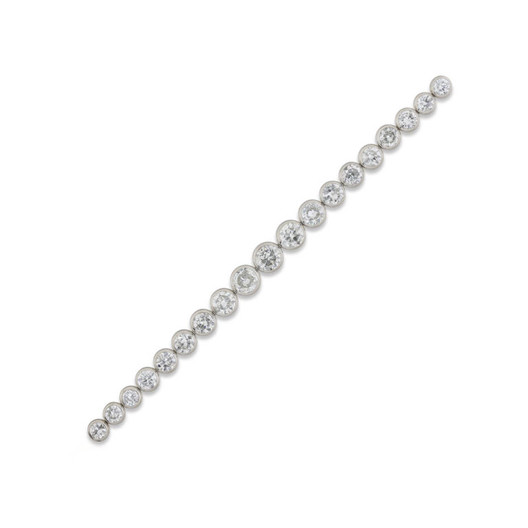 Platinum and 18k White Gold Diamond Bracelet