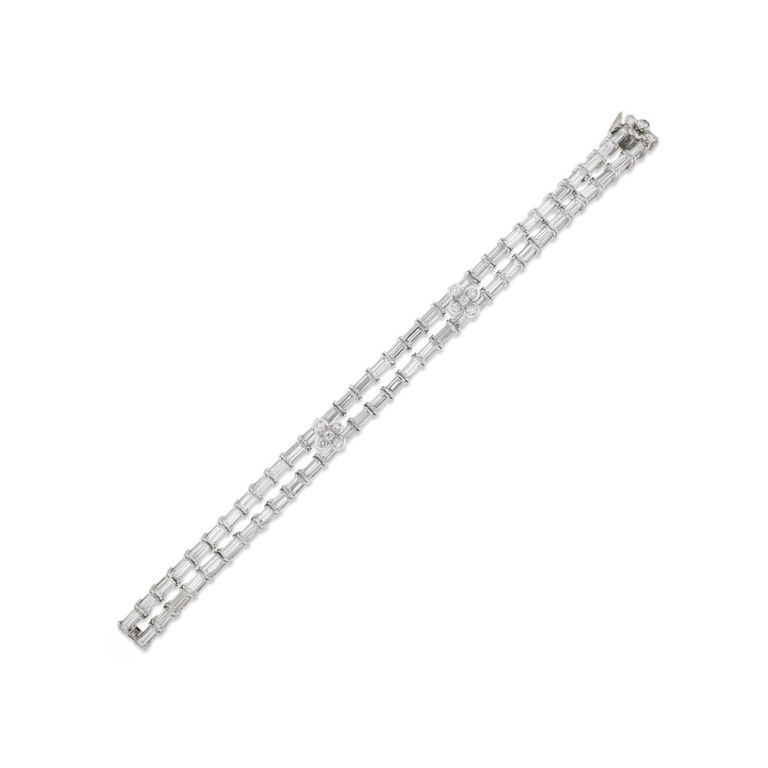 Platinum and 18k White Gold Diamond Bracelet