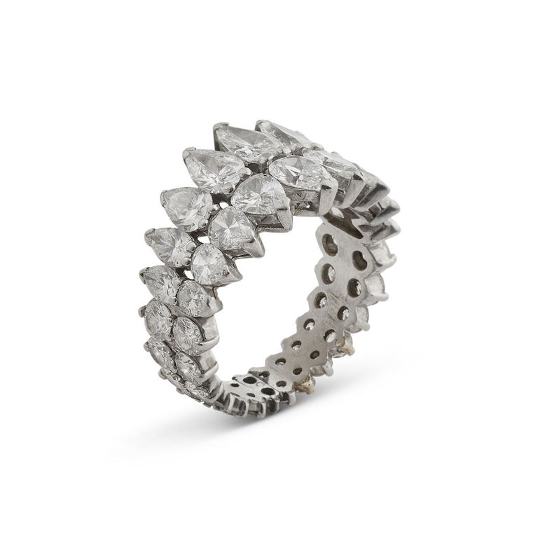 18k White Gold and Platinum Diamond Eternity Ring