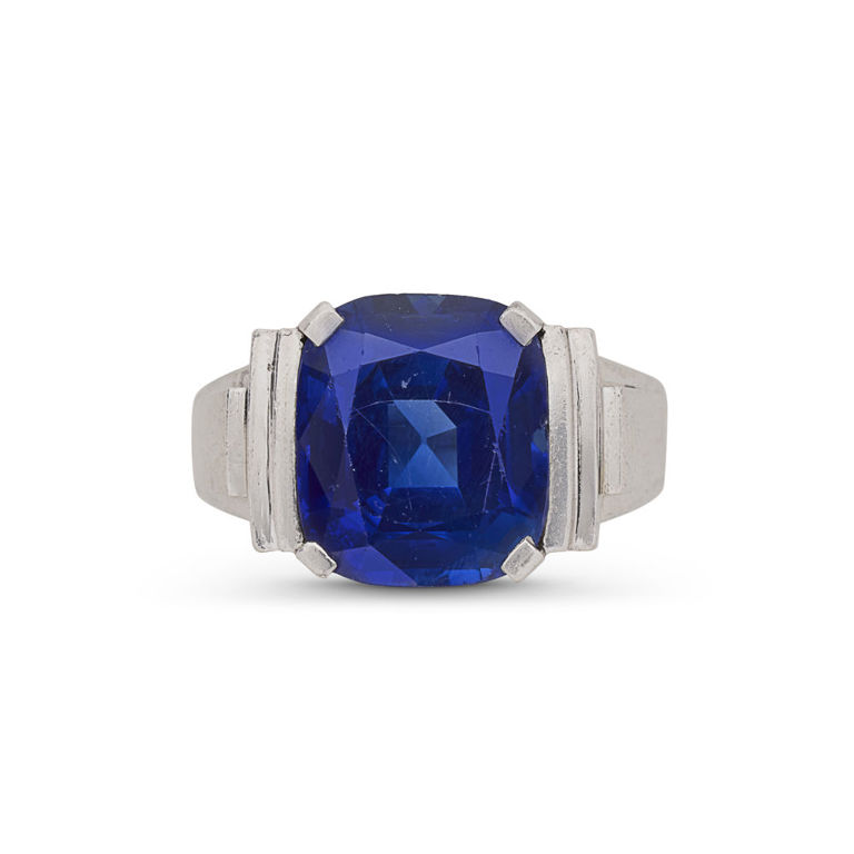 Platinum Sapphire Ring