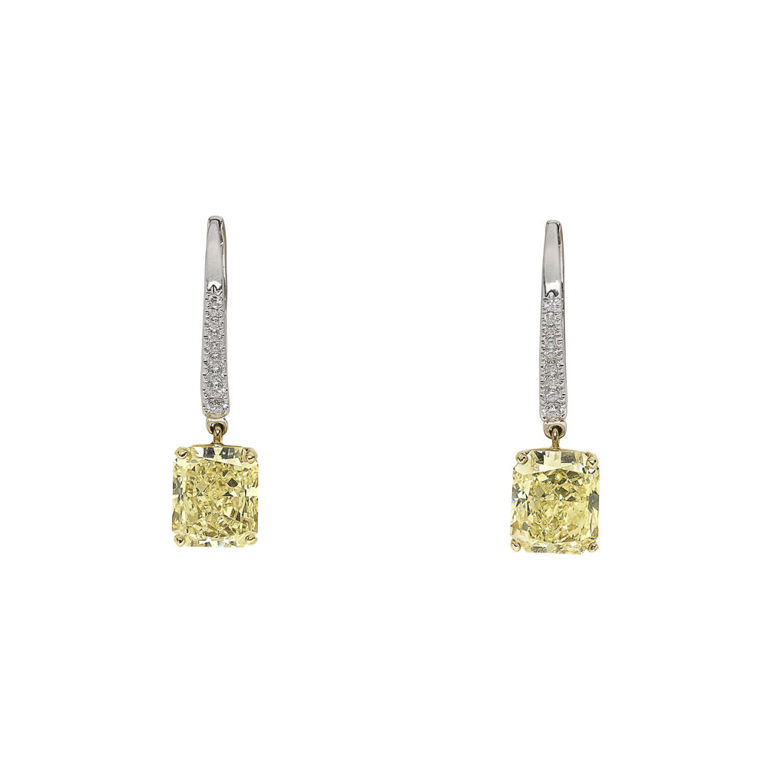 18k White Gold Diamond Earrings