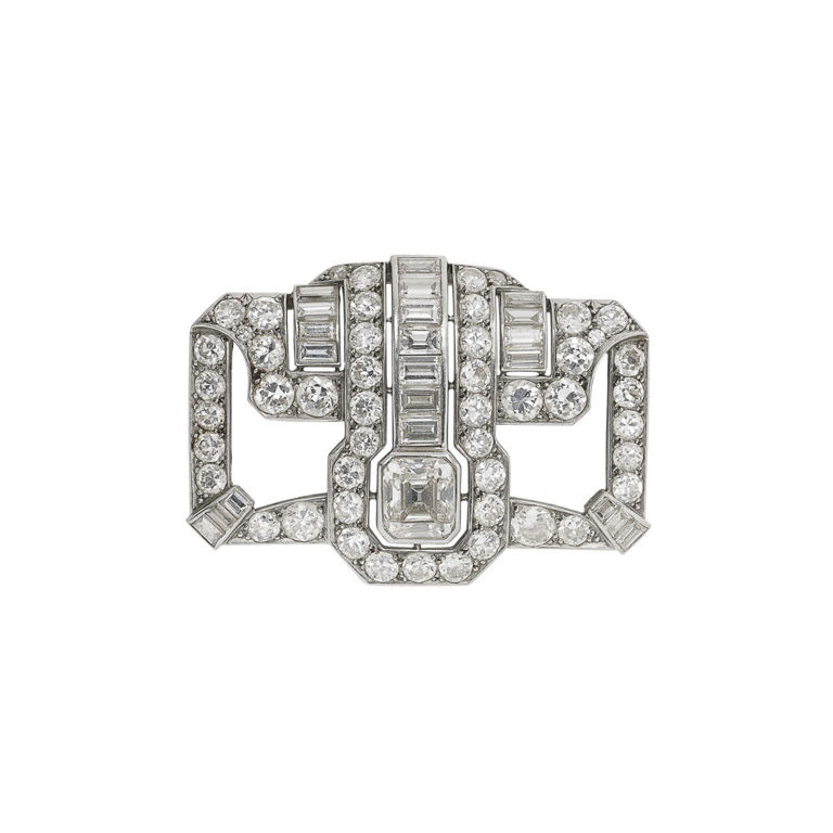 Platinum Diamond Brooch