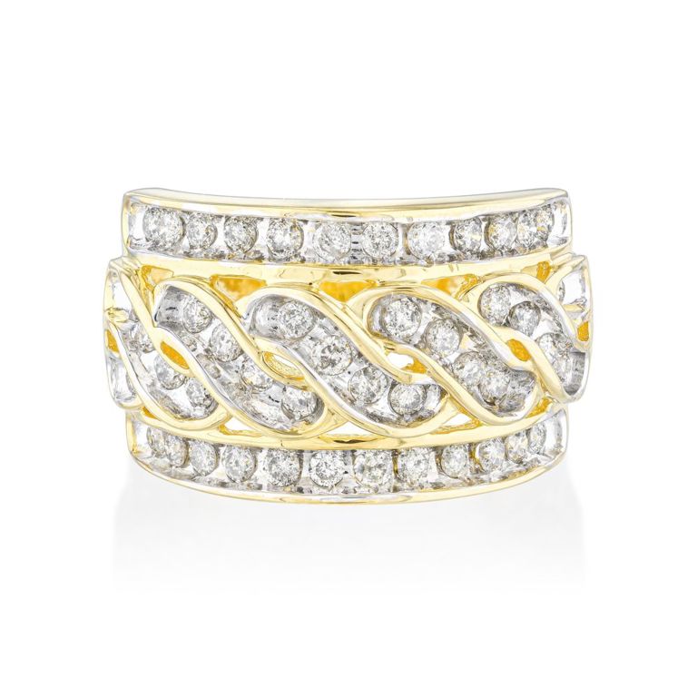 Wide Diamond Band