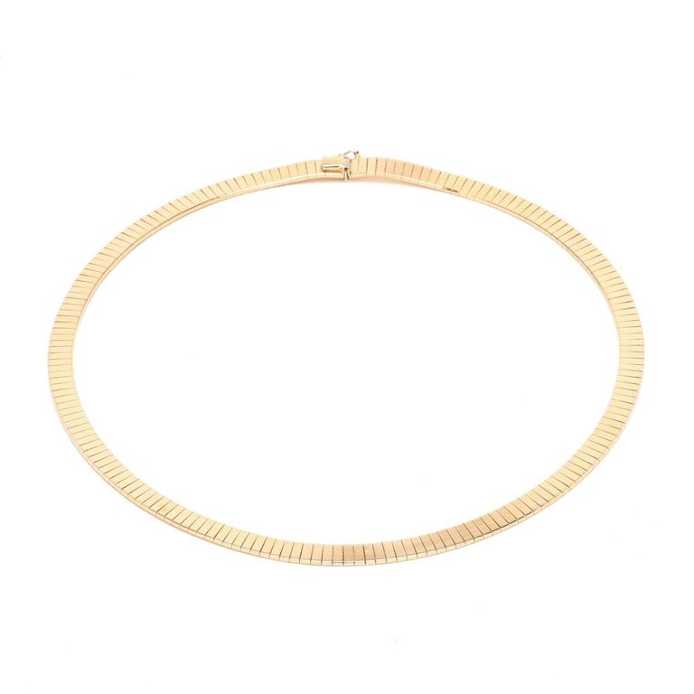 14k Yellow Gold Omega Link Necklace
