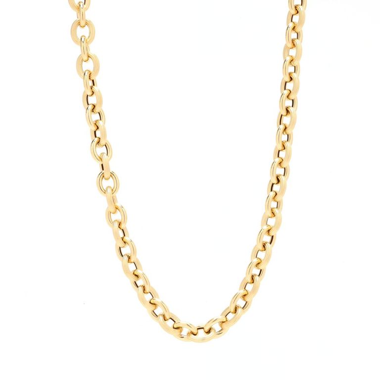 18k Yellow Gold Chain Link Necklace
