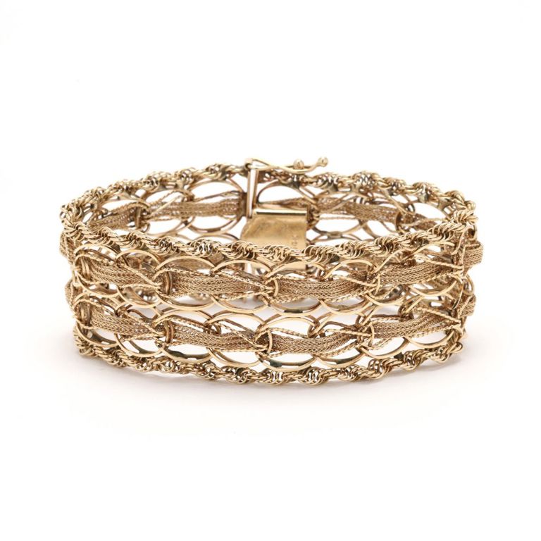 14k Gold Woven Bracelet