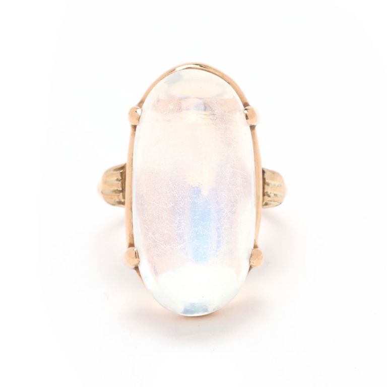 Gold and Moonstone Ring