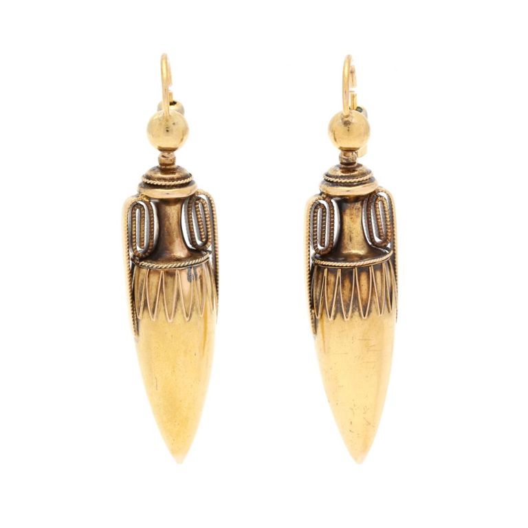 Gold Etruscan Style Earrings