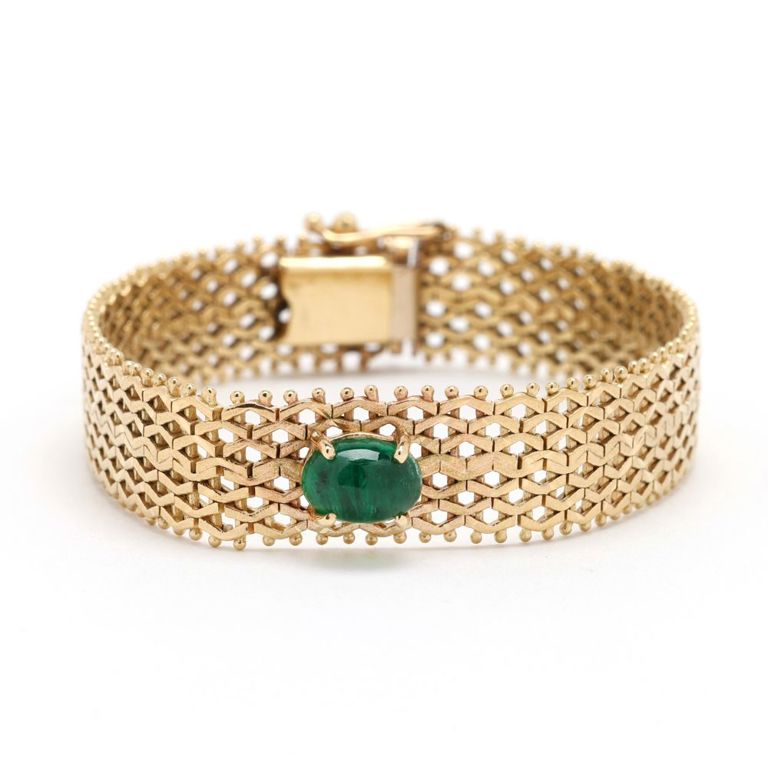 Gold and Emerald Bracelet
