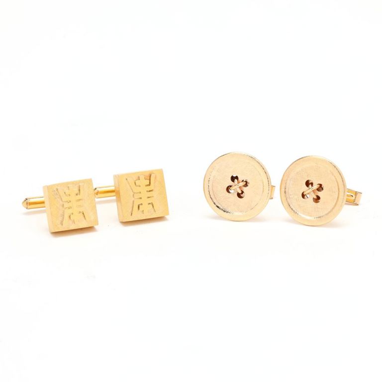 Two Pairs of Gold Cufflinks