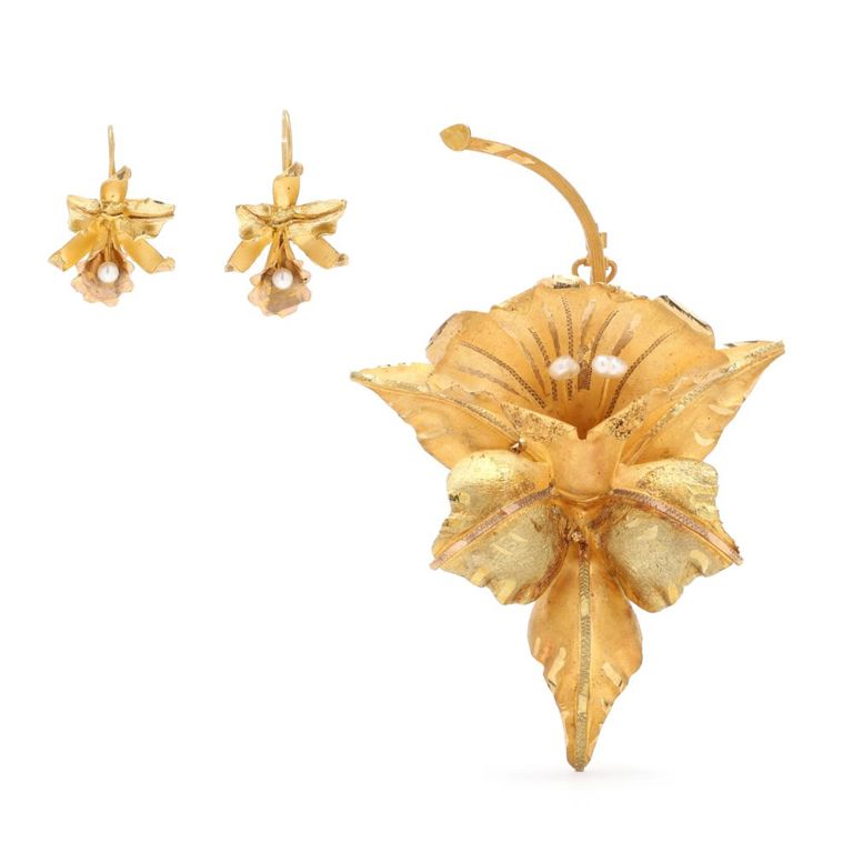 Gold Orchid Motif Suite