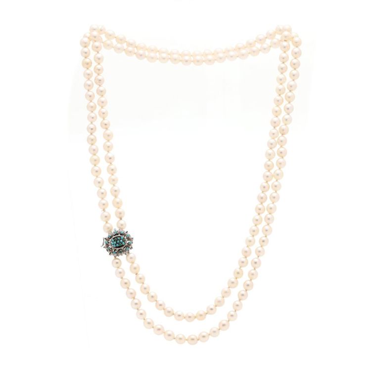 Pearl and Turquoise Necklace