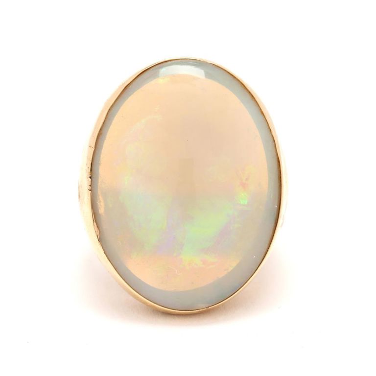 Gold and Crystal Opal Ring