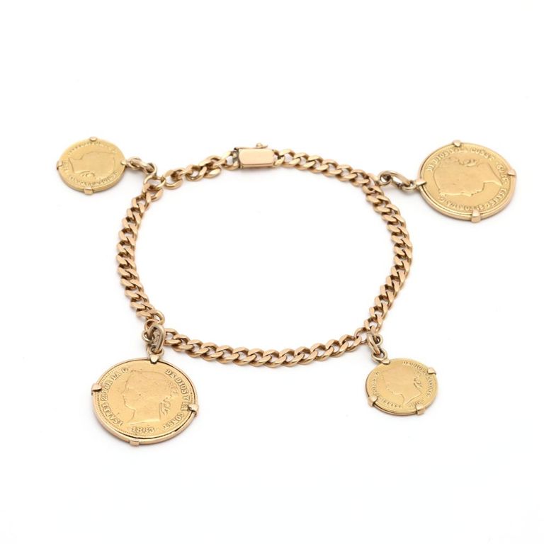 14k Gold Charm Bracelet
