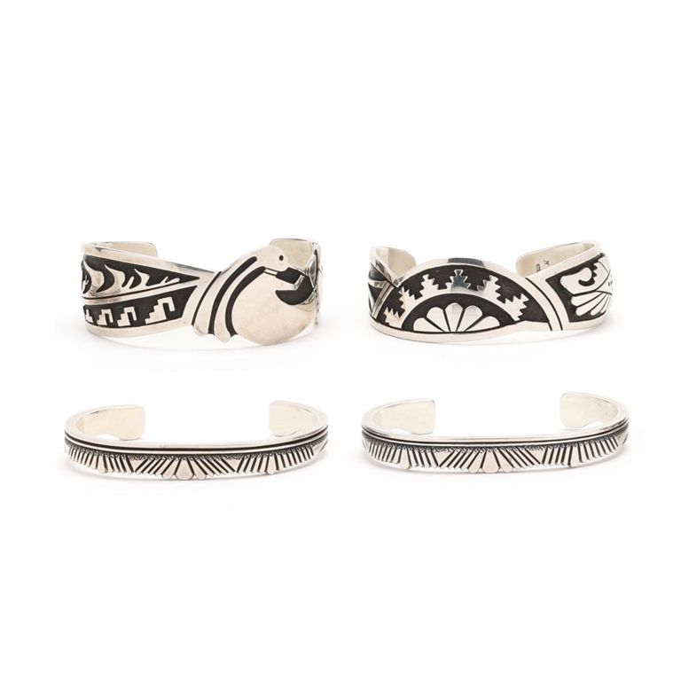 Sterling Silver Cuff Bracelets Set