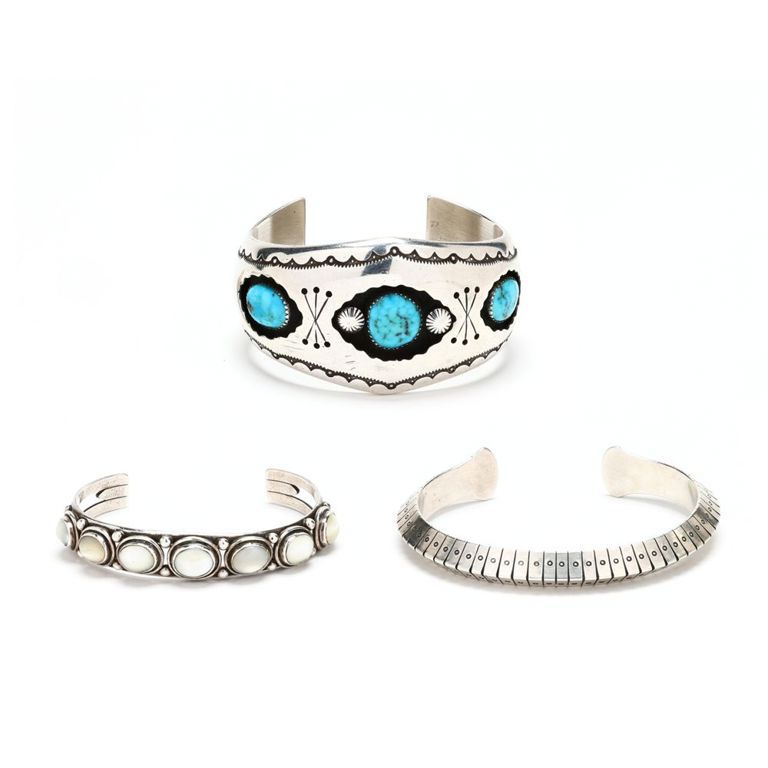 Southwestern Sterling Silver Cuff Bracelets